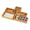 Mind Reader 5-Piece Bamboo Drawer Organizer Set, Stackable Storage Trays for Kitchen, Bathroom, Office, Makeup & Jewelry, Rayon from Bamboo, Brown